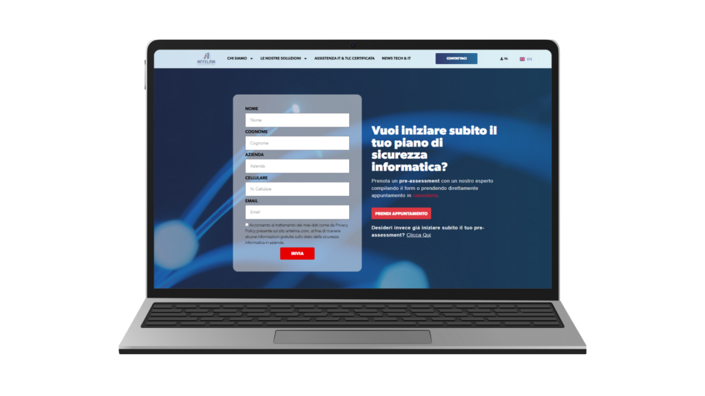 Benvenuti nel nuovo sito Antelma SITO WEB newsletter